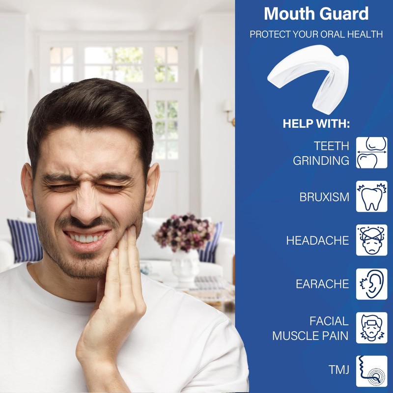 Vasmeiy Crunch Splint for Night, 2 Sizes, 4 Mouldable Mouth