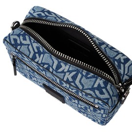 Karl Lagerfeld Jeans Women's Box Logo Soft Crossbody Mono All Over Print Cross Body, Monogram Blue, Monogram Blue