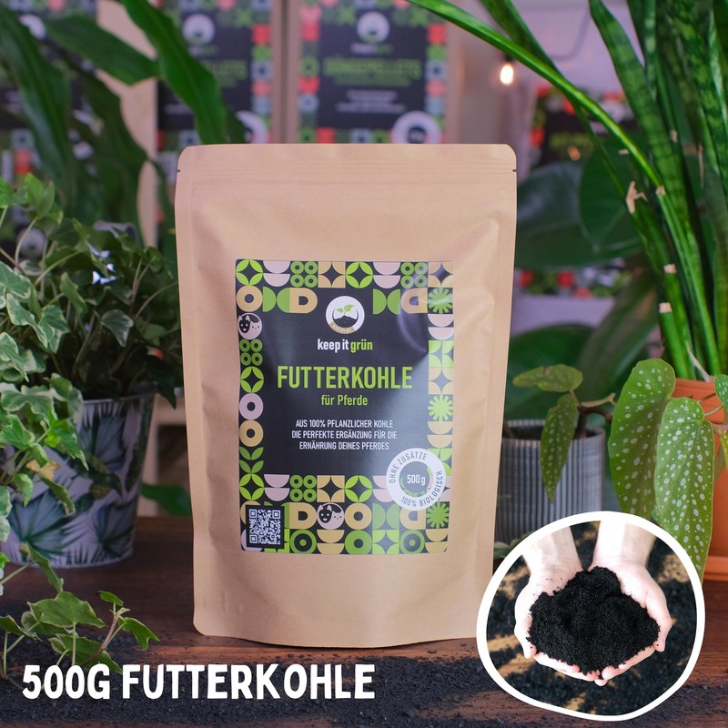 Feed Charcoal for Horses (500 g) - No Additives |