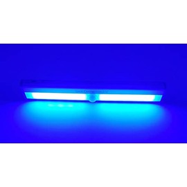 Lock Connection™ - LED Motion and light activated cabinet light. Stick-on Anywhere/Battery Operated 10 LED Motion Sensor (Blue Qty 1)