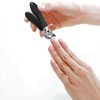 Slanted Nail Clippers with Wide Jaw Opening and Splash Guard,