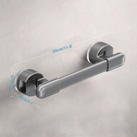 Saugnapf-Haltegriff für Dusche, Saugnapf-Haltegriff für Duschen, Badezimmer-Dusch-Haltegriff, Saugnapfhalterung, abnehmbarer Dusch-Haltegriff, grau, 2 Stück