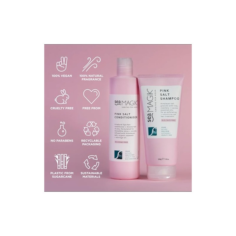 Sea Magik - Pink Salt Clarifying Shampoo and Conditioner (200g