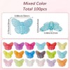 SUNNYCLUE 100Pcs Acrylic Butterfly Bead Butterflies Beads Bulk Random Mixed
