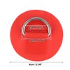 X AUTOHAUX 6pcs 6cm Red D Ring Patch PVC Stainless