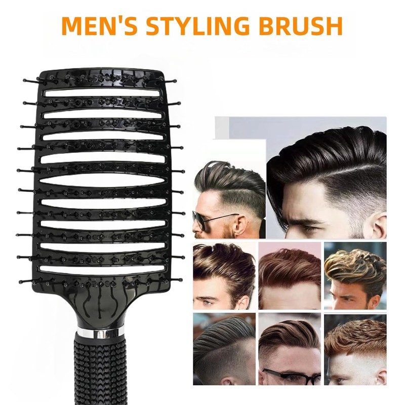 Professional Hair Brush, Curved Vented Design for Quick Blow Drying,