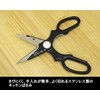 Kitchen Shears siza-raihu Made in Japan Black 5072