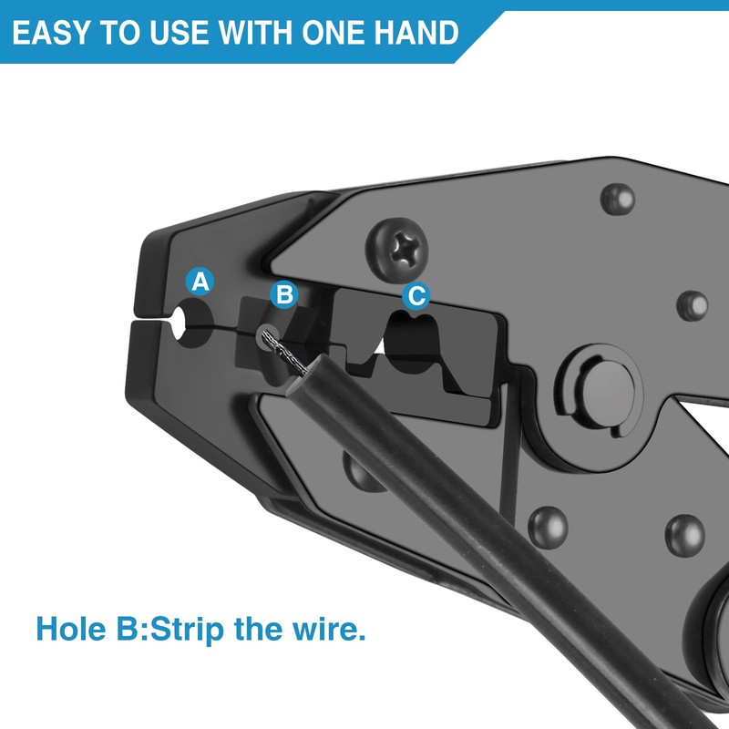 Plustool Crimping Tool for Spark Plug Ignition Wire, 8.5mm Ratchet