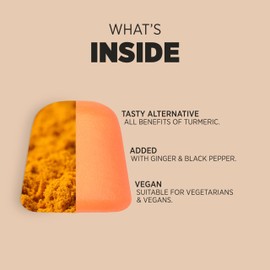 Turmeric Gummies with Ginger & Black Pepper 3216mg | High Strength Curcumin Supplement | 60 Vegan Gummies | Natural Orange Flavour - Tablet Alternative | by Horbaach