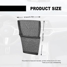 KEVWR Bling Bling Auto Shift Gear Cover, Luster Crystal Auto Shift Gear Cover, Car Knob Gear Stick Crystal Glitter Bling Rhinestones Protector, Universal Vehicle Decoration Accessories