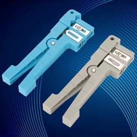 Fibre Optic Stripper, 45-163 45-162 Fibre Optic Sheath Stripper Coaxial Cable Stripping Tool Cable Cutter Crimper for Stripping Simplex Fibres and a Variety of Fibre Optic Cables (45-162+45-163)