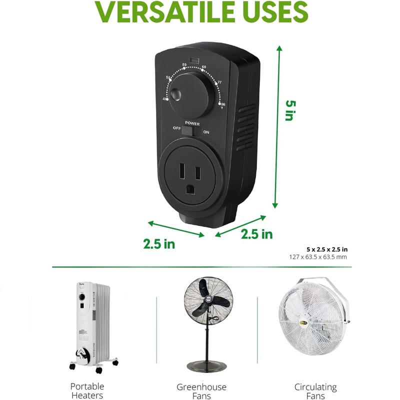 EconoHome Termostato ajustable, termostato universal de calefacción y refrigeración, compatible