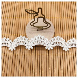 BrightGlow Vintage Lace Ribbon Lace Trim with Flower 1.8 cm Wide Stretch Lace Trim Ribbon Crochet Lace for Sewing Decorative Ribbon Crochet Ribbon Lace Fabric for Sewing Decoration White 10 Yards