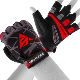 Sidewinder Workout Weight lifting Gloves Breathable Workout Gloves for Men and Women Gel Padded Shock-Absorbing Extra Grip Palm Protection Fingerless Exercise Gloves for Cycling Gym Climbing Training