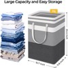 2 Pack Large Laundry Basket 75L - Waterproof Freestanding Clothes