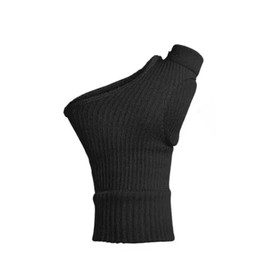 BSOS Orthopedic Padded Undersleeve for Plastic Thumb Splint | Soft Protective Hand Sock to Wear Under Thumb & Wrist Braces or Alone- Soft Silicone Pad Included (2, Black, Medium/Large)