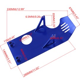 New Olym Aluminum Foot Start Engine Skid Plate for XR50 XR70 Lifan YX SSR110 125 Thumpstar Coolster Apollo Kymco GMX NXD Demonx TaoTaoDB17 50cc 70cc 90cc 110cc 125cc 140cc 150cc Pit Dirt Bike Blue
