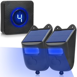 Absdefen Wireless Chime, Doorbell Alarm, Motion Sensor, Doorbell, Infrared Sensor, 4 Levels of Volume, 38 Different Calling Music, Security Sensor, Security Around the Door, Non-Contact, Cordless Door