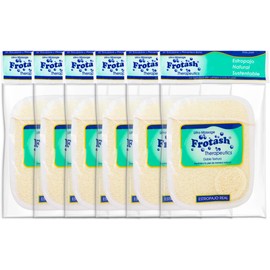 Estropajo Loofah Exfoliante Afelpado Grande para Baño 6 Piezas + GRATIS 6 Pads Faciales