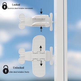 Sliding Door Child Lock,2 Pack Sliding Glass Door Child Safety Lock,Sliding Door Lock for Child Safety,Child Proof Sliding Glass Door Lock
