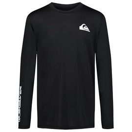 Billabong Boys' Standard Everyday Surf Tee Long Sleeve Rashguard (Big Kid), Black