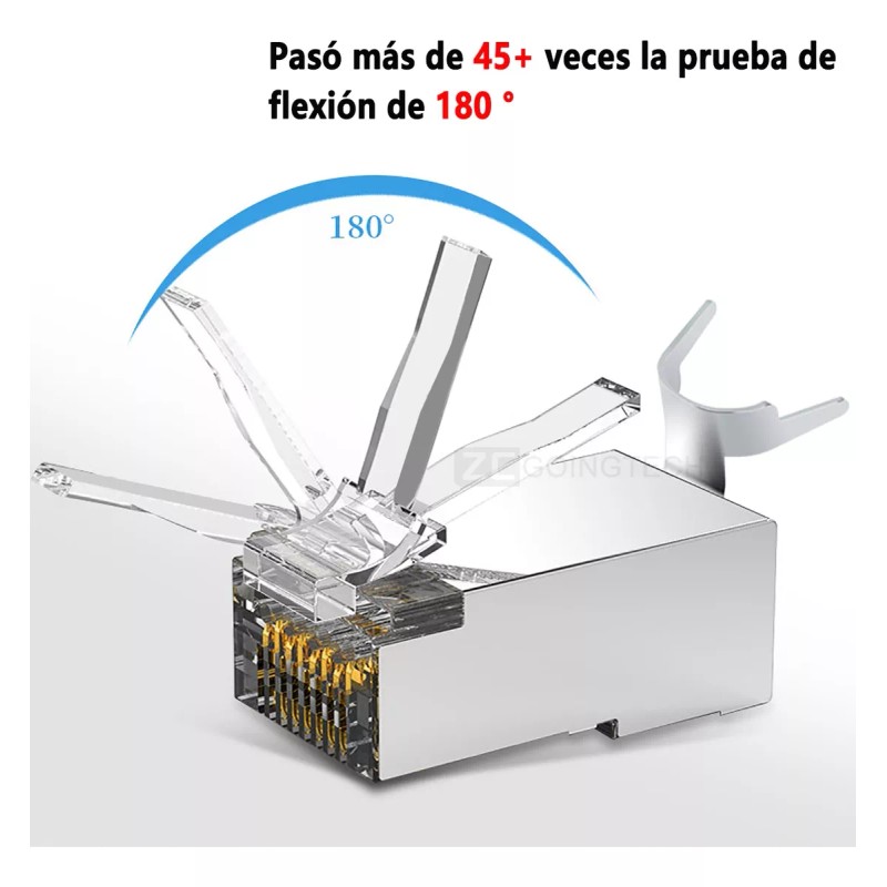 Zcgoingtech 20pzs Plug Cat 6a Cat 7 Ftp 50 Micras