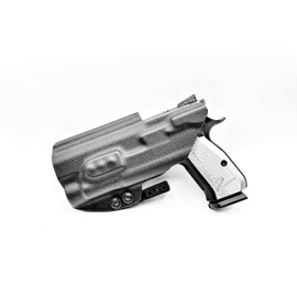 Model 1 Holster for CZ Shadow 2 / Shadow 2 Compact - TLR1 - TLR1HL, IWB, AIWB, Light Bearing Right & Left Hand (Right Hand W/Mag Carrier - Carbon Grey)