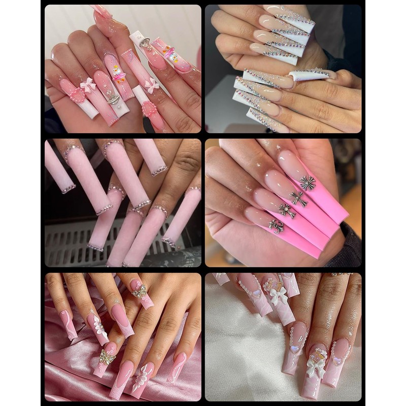 XXL Square Nail Tips, BORNBYME 240 PCS Gel x Nail