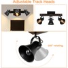 KEESFU 3-Light Track Lighting,Black Kitchen Track Lighting Fixtures Ceiling,Flexibly Rotatable