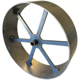LavaLock Heavy Duty 10" Carriage Style Steel Smoker Wheel for Custom BBQ PITS