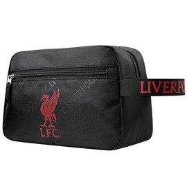 Liverpool F.C. Toiletry Bags for Men, Hanging Travel Wash Bag with Zipped Pockets, Football Gifts for Kids Teens Adults