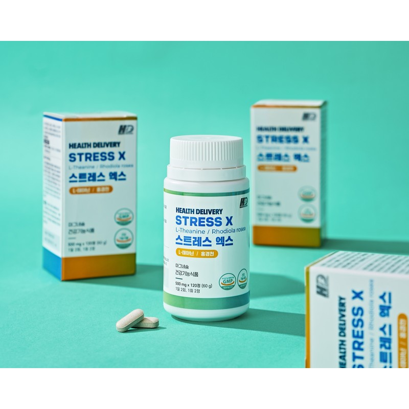 Health Delivery Stress / 헬스딜리버리 스트레스엑스 직장인 긴장완화 테아닌 홍경천