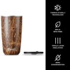 S'well Stainless Steel Tumbler with Slide-Open Lid, 18oz, Teakwood, Triple