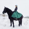 Green equestrian skirt for women - Winter insulated riding apparel