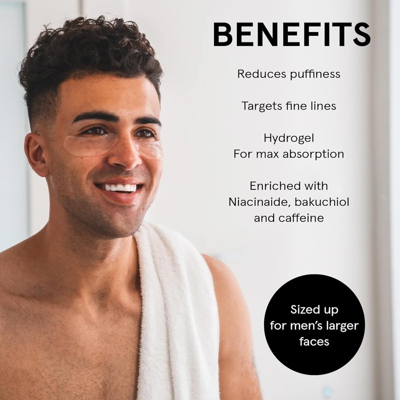 BRO MASK Under Eye Patches for Men with Hydrogel (6