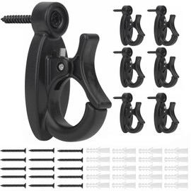WedDecor Q-Hanger Cup Hooks with Safe Buckle – Rustproof ABS Plastic Screw Hooks for Outdoor Lights, Birdhouses, Chains, Ceiling or Wall Mount – Easy to Install, 20pcs