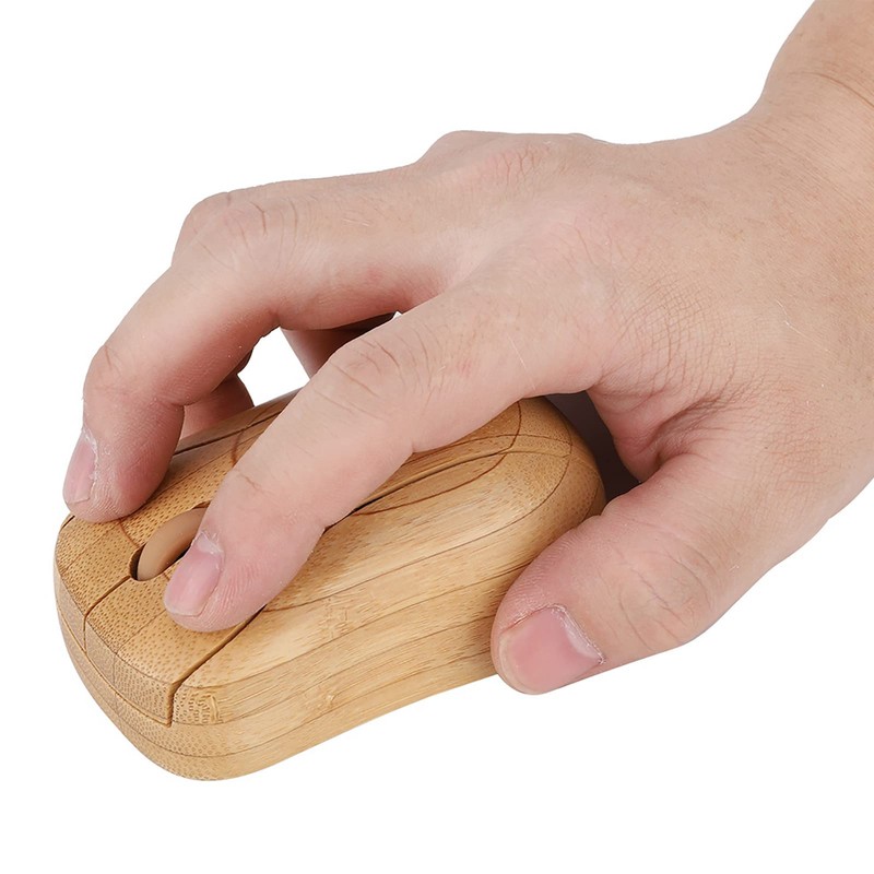 Joyzan Wireless Optical Bamboo Mouse Silent Mouse Wireless Computer Mouse