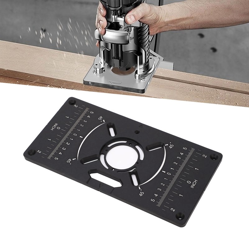 Router Plate Aluminum Alloy Router Table Insert Plate Trimming Machine