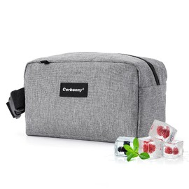 Cerbonny Cooler Bag Freezable Lunch Bag for Work School Travel,Leak-proof Small Lunch Bag,Small Insulated Bag For Kids 3+/Adults,Freezer Lunch Bags,Freezable Snack Bag,Grey