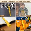 Hiboom 2 Pack Solid Carpenter Pencils with Pencil Cap and