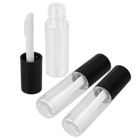 BQLZR Black 1.2ML Protable Clear Lip Gloss Tube Lip Balm Makeup Bottle Pack of 20