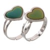 Healeved 2Pcs Heart Shape Temperature Changing Mood Rings Chic Emotion