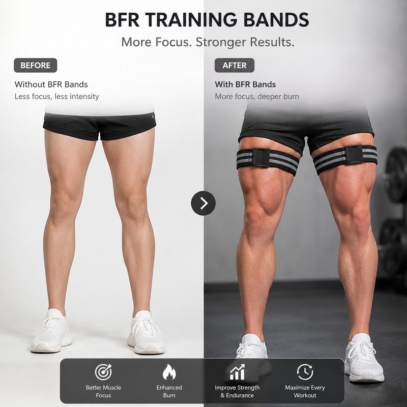 Adjustable BFR Training Bands for Arms and Legs – Cotton