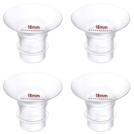 4 pieces flange inserts 18 mm for Momcozy M9/M6/M5/S12 Pro/S9 Pro/Medela/Spectra/Bellababy/Lansinoh/Elvie/Nuliie/Kissbobo/Anwike 24 mm milk pump, for 24 mm flange/shield of most pumps