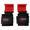 MuscleForge Lifting Straps with Hooks for Strength Training, Powerlifting, Weightlifting,