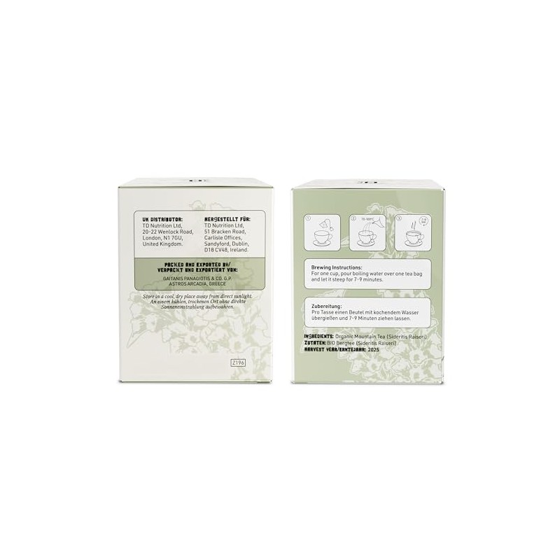 APSOGO Organic Greek Mountain Tea - 20 Teabags - Sideritis