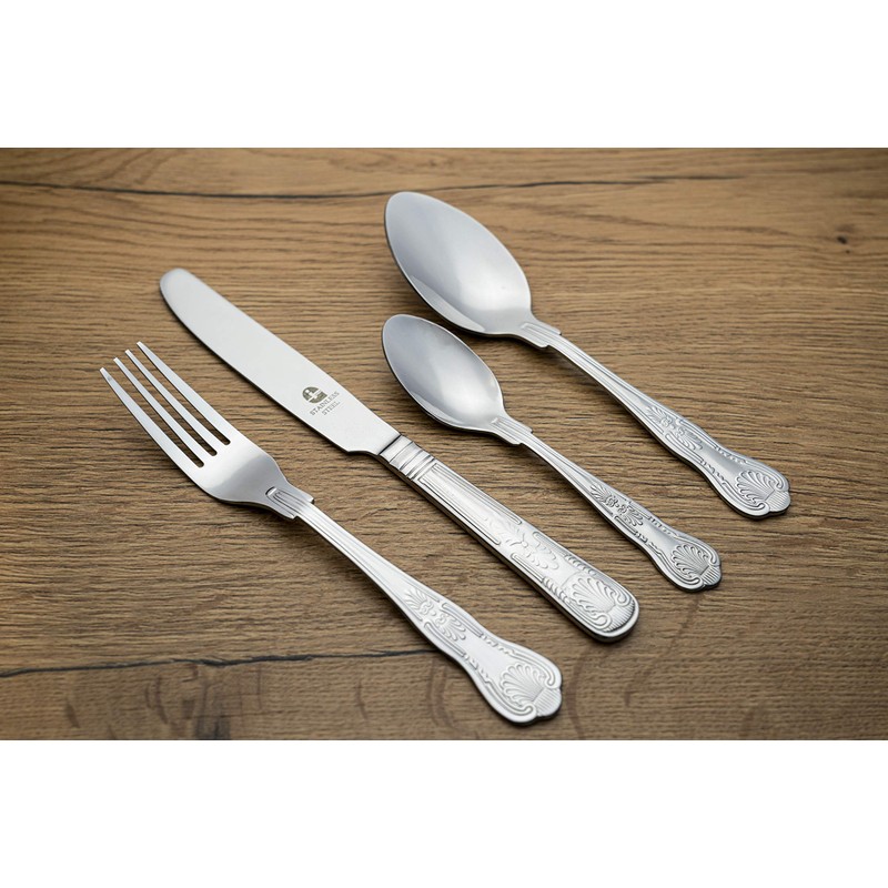Grunwerg Kings Coffee Spoons COSKGR, 18/0 Stainless Steel, Set of