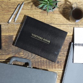 Arpan Deluxe Visitor Book Black for Business/Hotels/Guest Houses/Reception