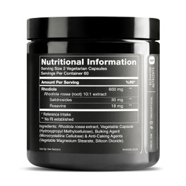 Toniiq Triple-Strength 600mg Rhodiola Rosea - 120 Capsules - 5% Salidroside Concentrated Extract - Highly Purified and Bioavailable