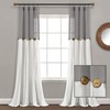 Lush Decor Linen Button Window Curtain Single Panel, 40"W x